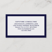 コンサルタントビモダンジネスカード |ネイビーブルーフレーム 名刺 (裏面)