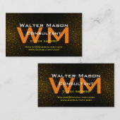 コンサルタントファブ最高のプロフェッショナルブラッシュドメタル 名刺 (正面/裏面)