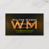 コンサルタントファブ最高のプロフェッショナルブラッシュドメタル 名刺 (裏面)