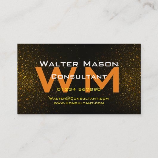 コンサルタントファブ最高のプロフェッショナルブラッシュドメタル 名刺 (正面)