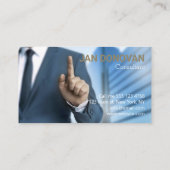 コンサルタントモダンビジネスマンの男性のスーツ 名刺 (裏面)