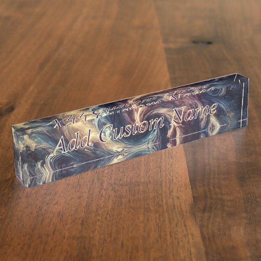 コンサルタントモダン抽象芸術芸術 デスクネームプレート (側面)