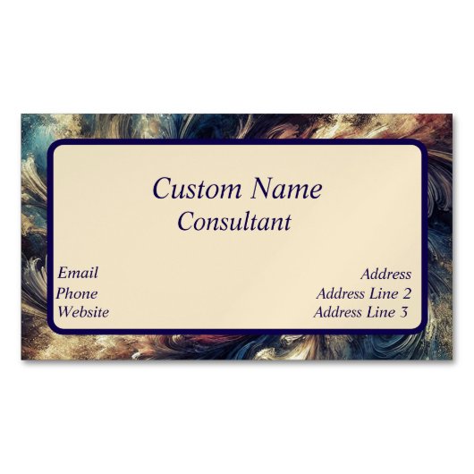 コンサルタントモダン抽象芸術芸術 マグネット名刺 (正面)