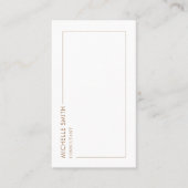 コンサルタント垂直幾何学茶色のQrコード 名刺 (正面)