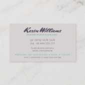 コンサルタント業務 |アクアパープル抽象芸術渦巻き 名刺 (裏面)