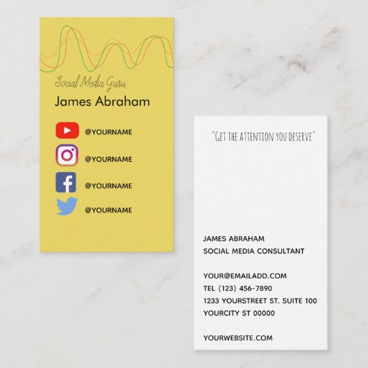 コンサルタント-よい振動-名刺 名刺 (正面/裏面)