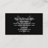 コンサルタント、シルバーリングや輪、様式化されたフェニックスロゴ 名刺 (裏面)