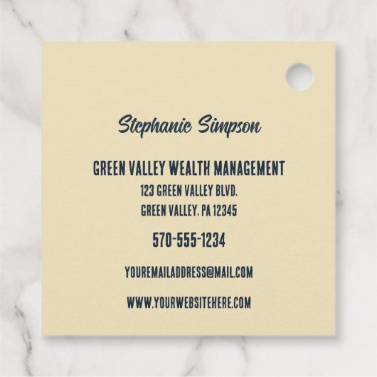 コンサルタント、スモールビジネス向けジャムマーケティング フェイバータグ (裏面)