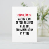 コンサルタント:ビジネスの混乱を把握する サンキューカード (スタンド正面)