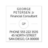 コンサルタント |ビジネス企業のモノグラムの セルフインキングスタンプ (デザイン)