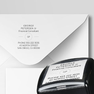 コンサルタント  ビジネス企業のモノグラムの セルフインキングスタンプ