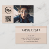 コンサルタント – ロゴ、写真、QRコード名刺 名刺 (正面/裏面)