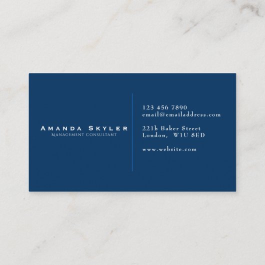 コンサルタント、名刺 名刺 (裏面)