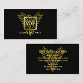 コンサルタント、金正方形、上昇のフェニックス 名刺 (正面/裏面)