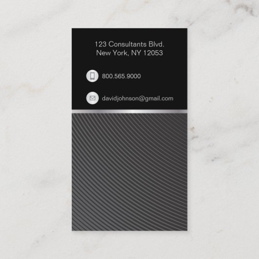 コンサルタントLarge Monogram Swirlsビジネスカード 名刺 (裏面)