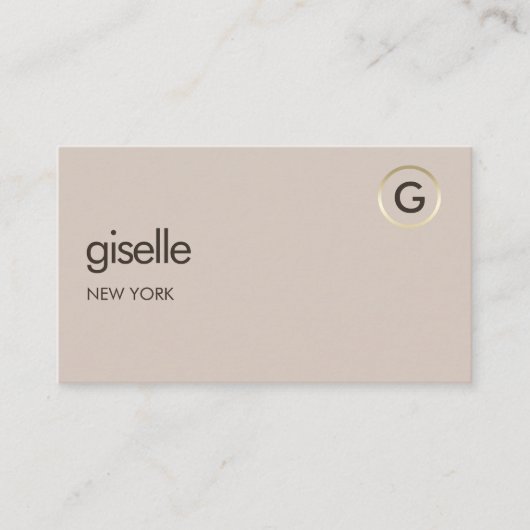 コンサルタントQRコード金フェイク箔モノグラム 名刺 (正面)