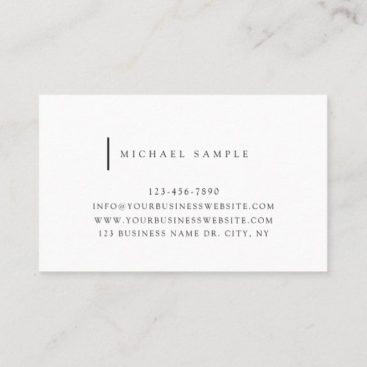 コンサルティミニマルング会社モダンタイポグラフィ 名刺 (裏面)