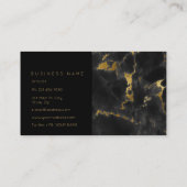 コンサルティングブラック金ゴールド抽象芸術マーブルビップ 名刺 (裏面)