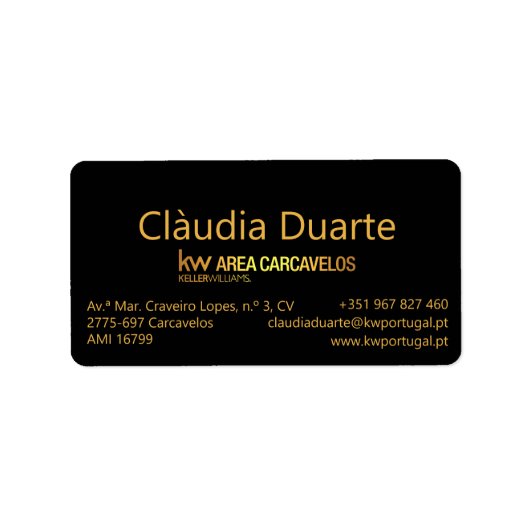 コンサルティングロゴGod Black ミニマル RSVP ラベル (正面)