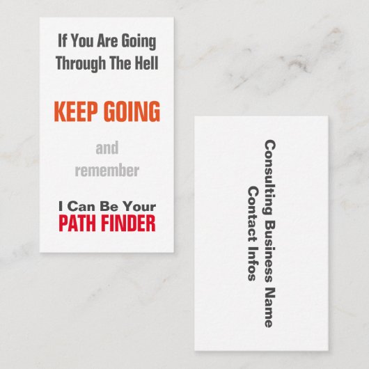 コンサルティング業 名刺 (正面/裏面)