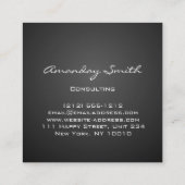 コンサルティング金ゴールドティール（緑がかった色）グレー抽象芸術ロゴモダン スクエア名刺 (裏面)