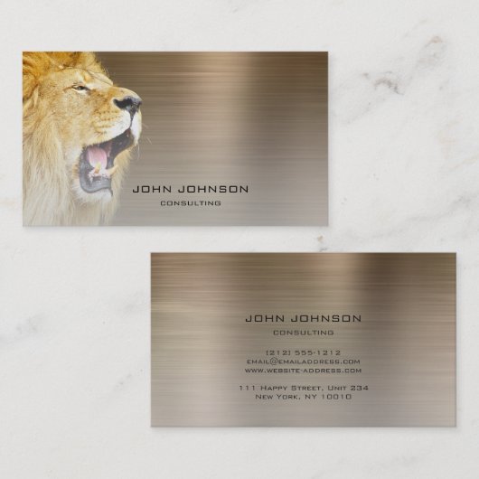 コンサルティンパーソナライズされたグライオンセピア金属鋼 名刺 (正面/裏面)