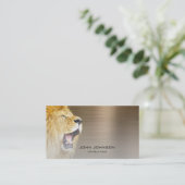 コンサルティンパーソナライズされたグライオンセピア金属鋼 名刺 (スタンド正面)