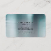 コンサルティンパーソナライズされたグライオンブルーメタリック鋼 名刺 (裏面)