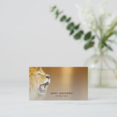 コンサルティンパーソナライズされたグライオン金ゴールド金属鋼 名刺 (スタンド正面)