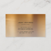 コンサルティンパーソナライズされたグライオン金ゴールド金属鋼 名刺 (裏面)