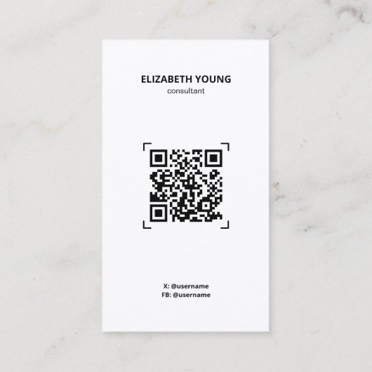 コンサルテカスタムントフォトとQR 名刺 (裏面)
