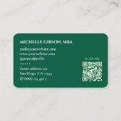 コンサルミニマルティングプロフェッショナルハンターグリーン 名刺 (裏面)