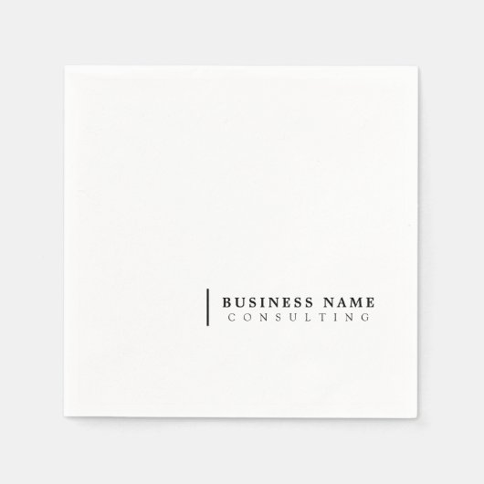 コンサルミニマルティング会社モダンタイポグラフィ スタンダードカクテルナプキン (正面)
