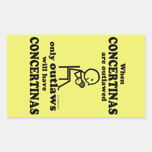 コンサーティナスのアウトレイド長方形ステッカー 長方形シール (正面)