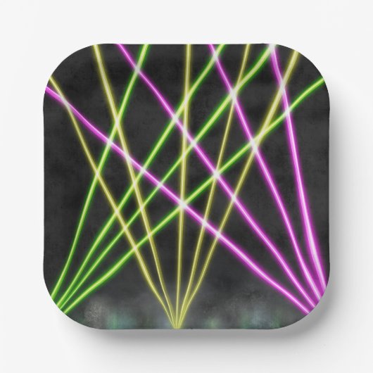 コンサートとフェスティバルレーザーデザイン ペーパープレート (正面)