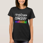 コンサートにいきたいおもしろ音楽ファン Tシャツ (正面)