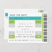 コンサートのチケットの保存日付 セーブザデート (正面/裏面)