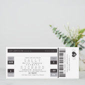 コンサートのチケットの招待状の白黒および灰色 招待状 (スタンド正面)