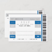 コンサートの切符の半券RSVP 出欠カード (正面/裏面)