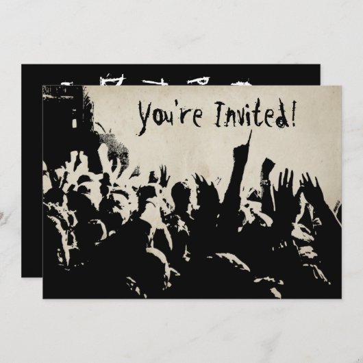 コンサートの招待状の動揺してな石 招待状 (正面/裏面)