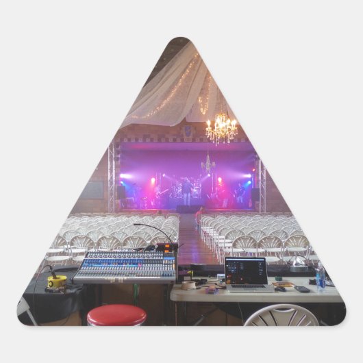 コンサートの準備 三角形シール (正面)