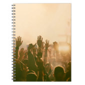 コンサートの群衆 – レトロスタイルフォトコンサート,群衆, ノートブック (正面)