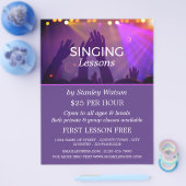 コンサートの観客, ボーカリストのレッスン広告 チラシ (シングル)