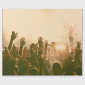 コンサートの観衆 – レトロスタイルフォトコンサート、crowd、 ラッピングペーパー (フラット)