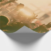 コンサートの観衆 – レトロスタイルフォトコンサート、crowd、 ラッピングペーパー (角)