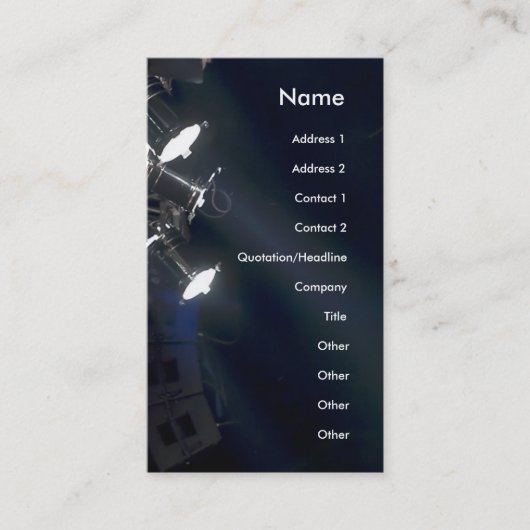 コンサートは名刺の垂直をつけます 名刺 (正面)