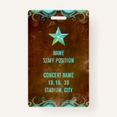 コンサートイベントコンベンション名前をカスタムするスタッフバッジ バッジ (裏面)