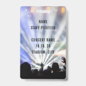 コンサートイベントコンベンション名前をカスタムするスタッフ バッジ (Back)