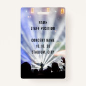 コンサートイベントコンベンション名前をカスタムするスタッフ バッジ (裏面)