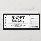 コンサートイベントショーギフトチケット任意の大事な行事 招待状 (正面)